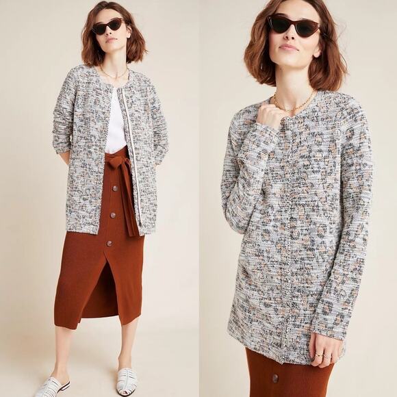 DOLAN Leopard Longline Jacket size Large - Picture 10 of 11